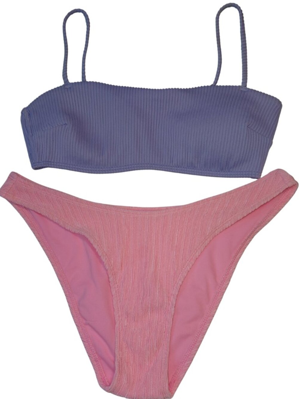 Hollister Strappy Bandeau Bikini Top & Wild Fable High Cut Bikini Bottom Small